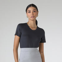 Tech T-Shirt Modal Premium Feminina | Basico.com - Cinza Escuro